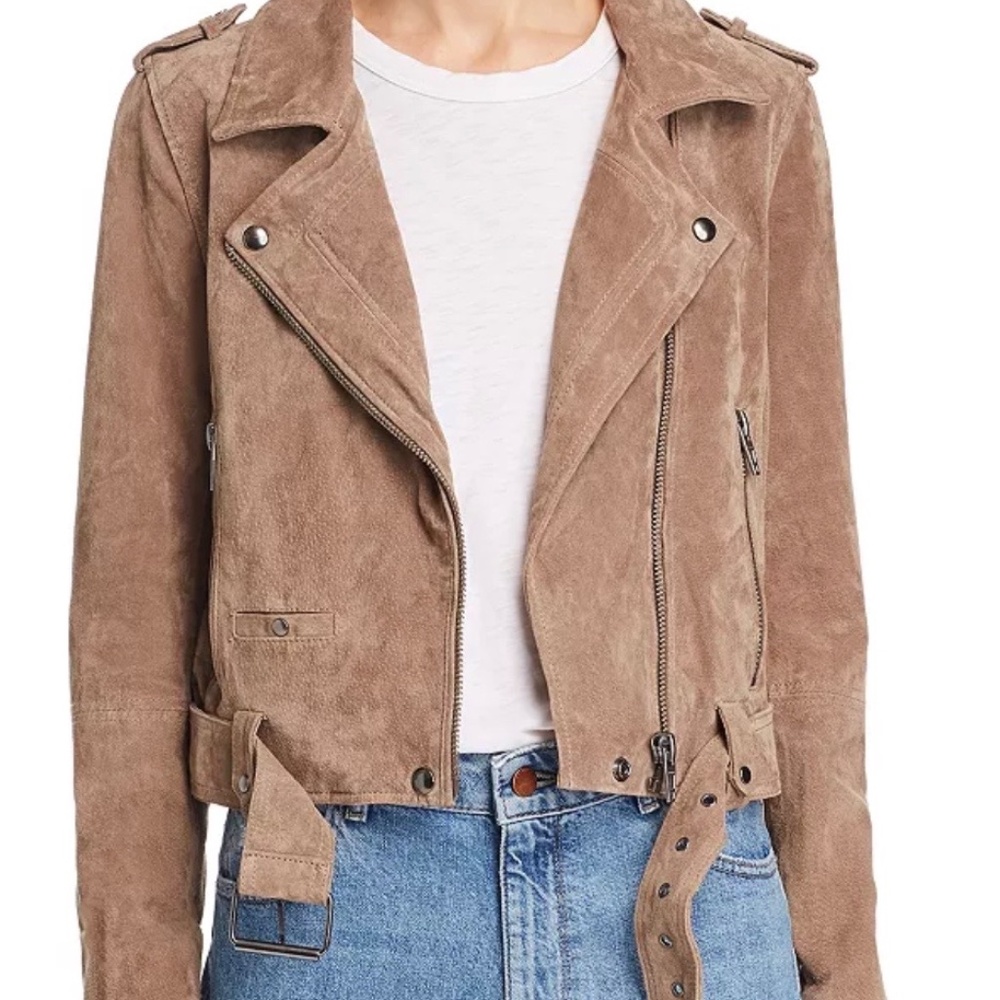 Blank NYC Suede Moto Jacket size XS in French Taupe